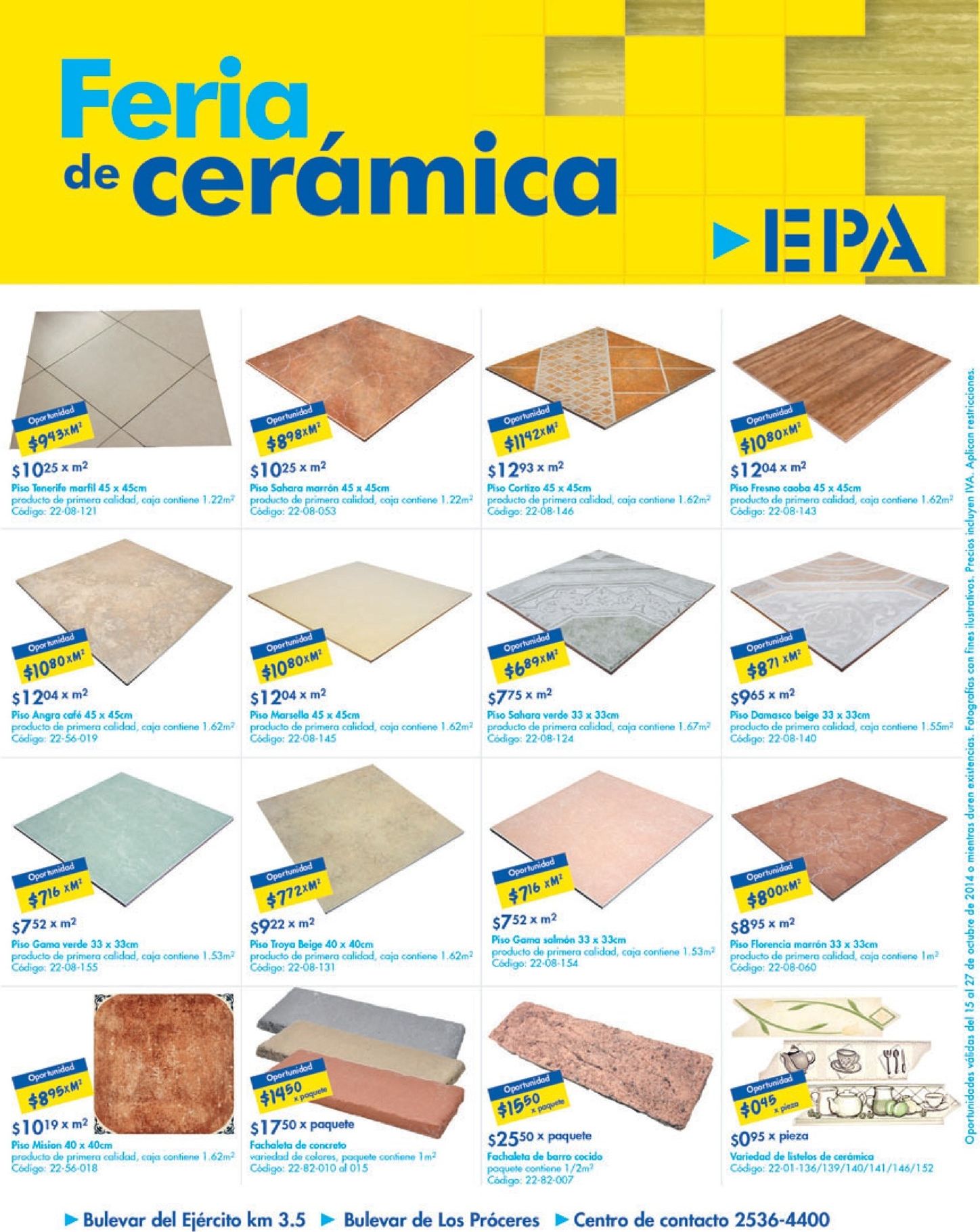 Remodelacion de tus PISOS FERIA de CERAMICA ofertas EPA el salvador 