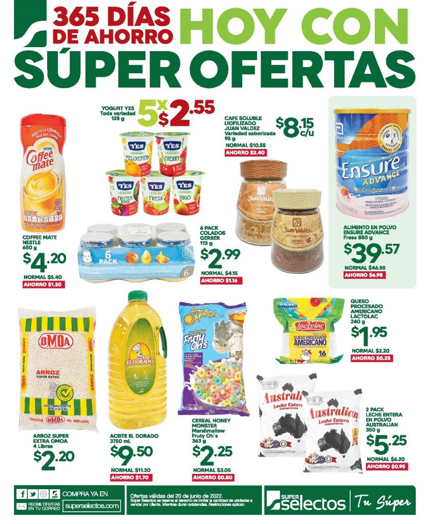 Lunes de Súper Ofertas en Súper Selectos 20 Junio 2022 Ofertas Ahora