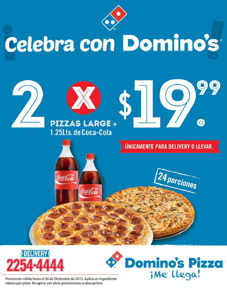 Celebra Navidad Con Promociones DOMINOS Pizza - 19dic13 - Ofertas Ahora