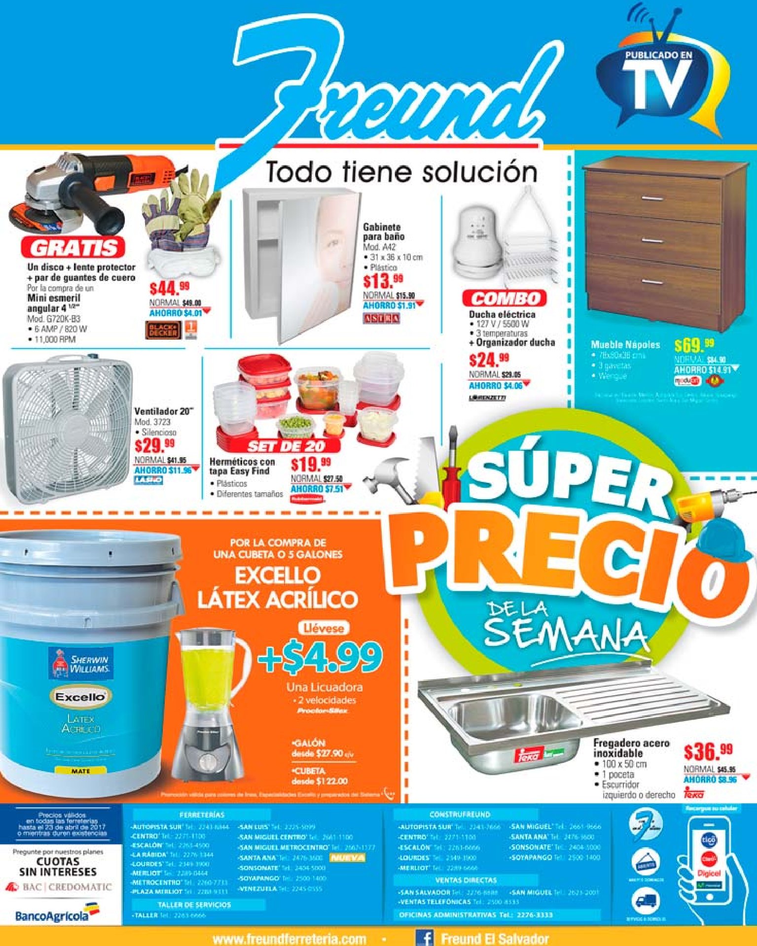 TODO Tiene Solucion En Ferreterias Freund Sv - Ofertas Ahora