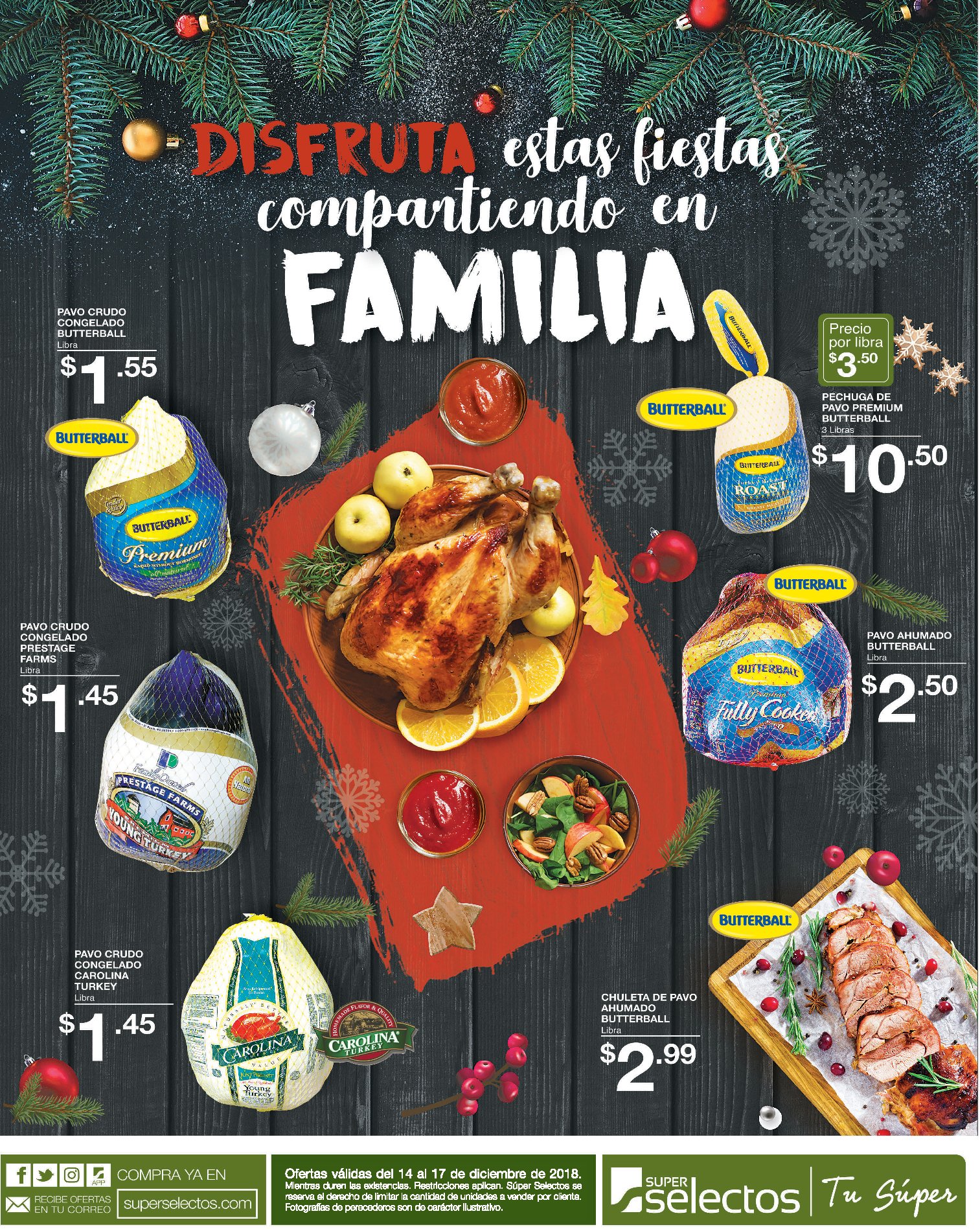 Super Selectos Ofertas Para Comer PAVO En Navidad 2018 - Ofertas Ahora