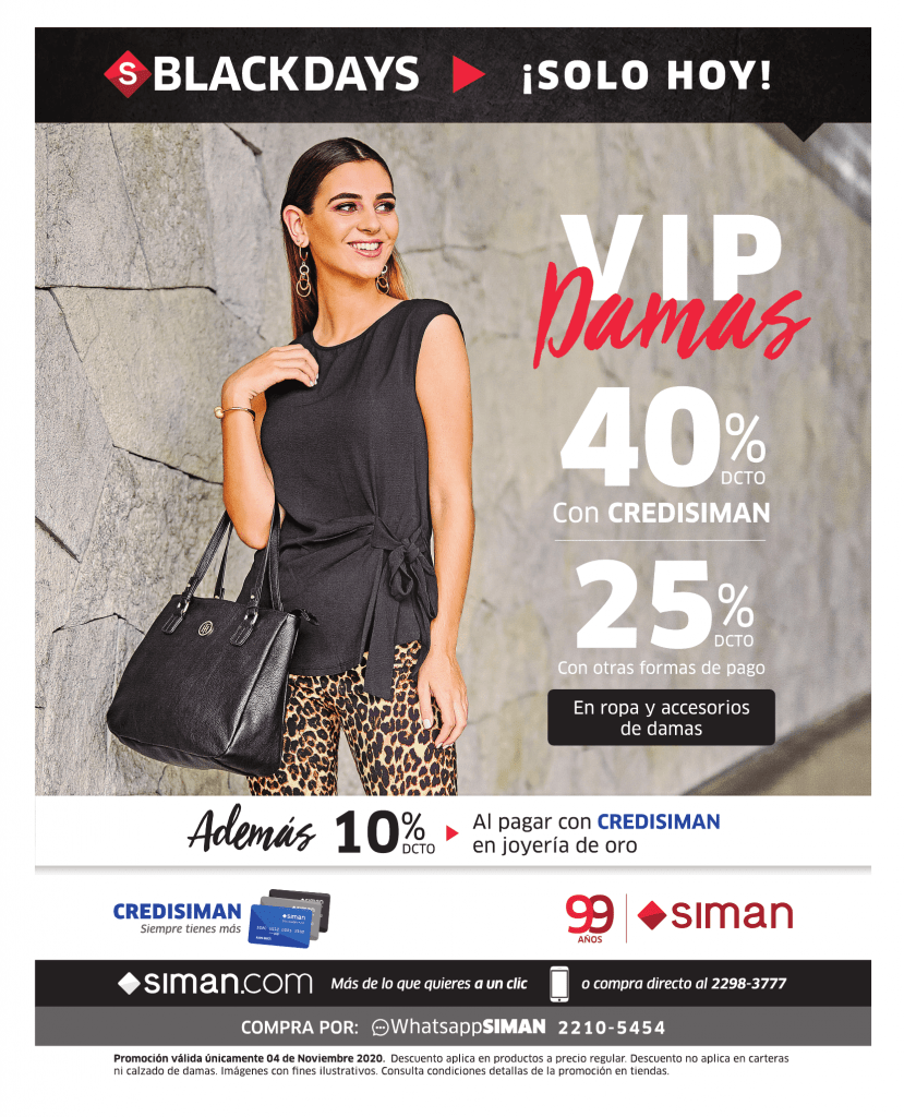 Descuentos-SIMAN-ropa-para-damas-VIP-black-friday-2020 - Ofertas Ahora