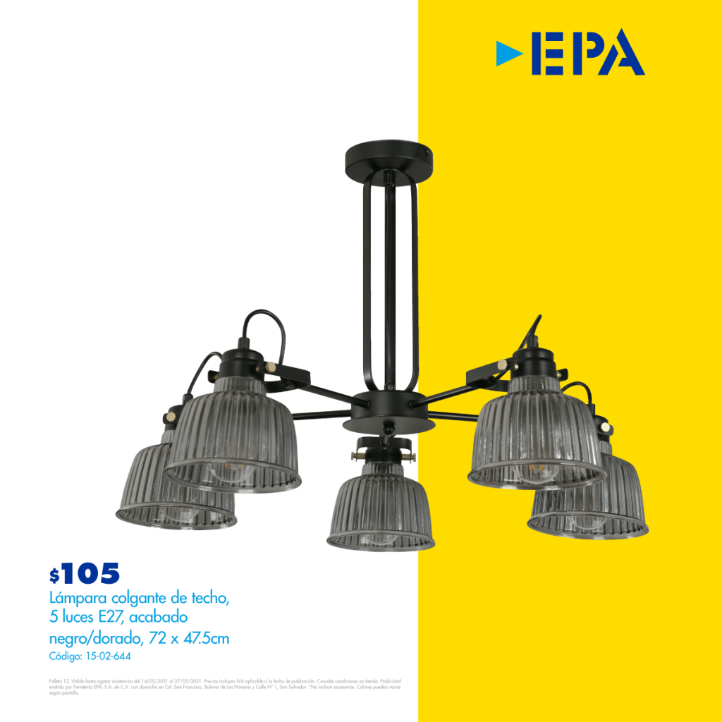 EPA Lamparas elegantes y decorativas MAYO 2021 Ofertas Ahora