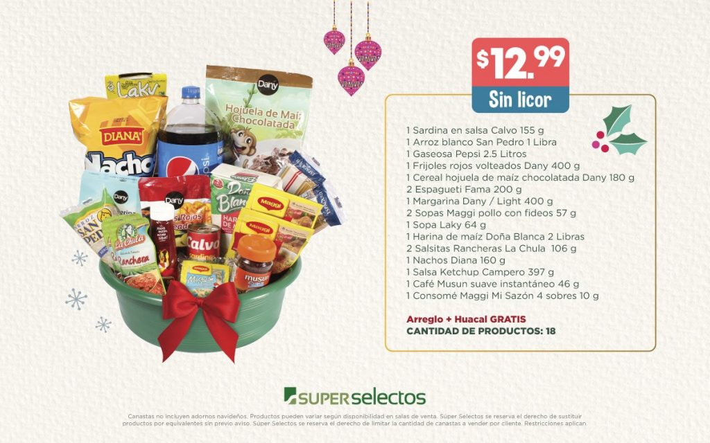 Precios Del Catalogo De Canasta Navideñas 2021 Super Selectos - Ofertas ...